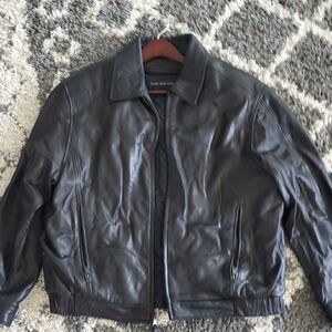 Marc New York Black Bomber Jacket Genuine Leather